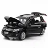 Diecast 1:32 Scale Car Metal Model Sound And Light Pull Back For Volkswagens Tiguan High Simulation SUV Children's Kids Toy