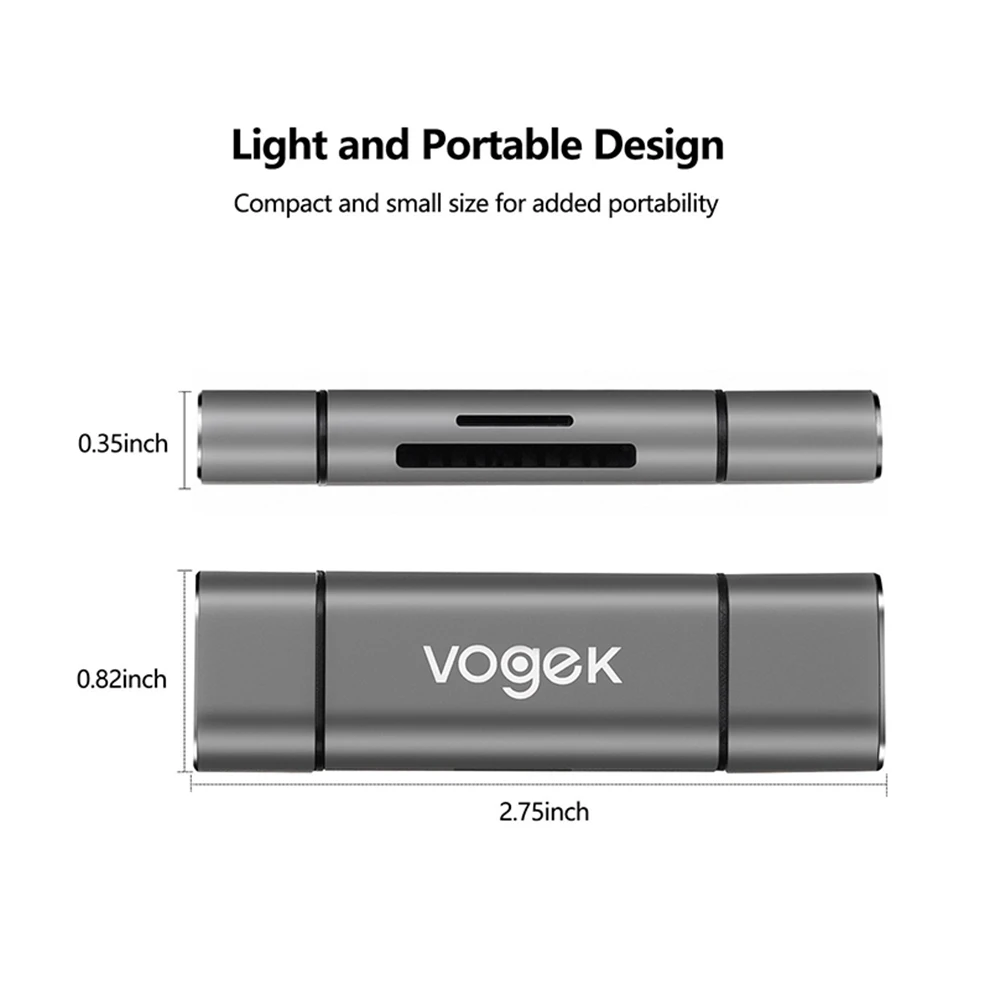 Vogek кард-ридер 3 в 1 взаимный обмен данными между компьютером и периферийными устройствами 3,0 SD/микро-sd SDXC карты памяти SDHC смарт-карты памяти адаптер для MacBook Планшетные ПК смартфон
