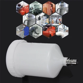 

1x 600ML Car White Plastic Spray Tool Cup Pot QCC Connector For SATAjet Sprayers