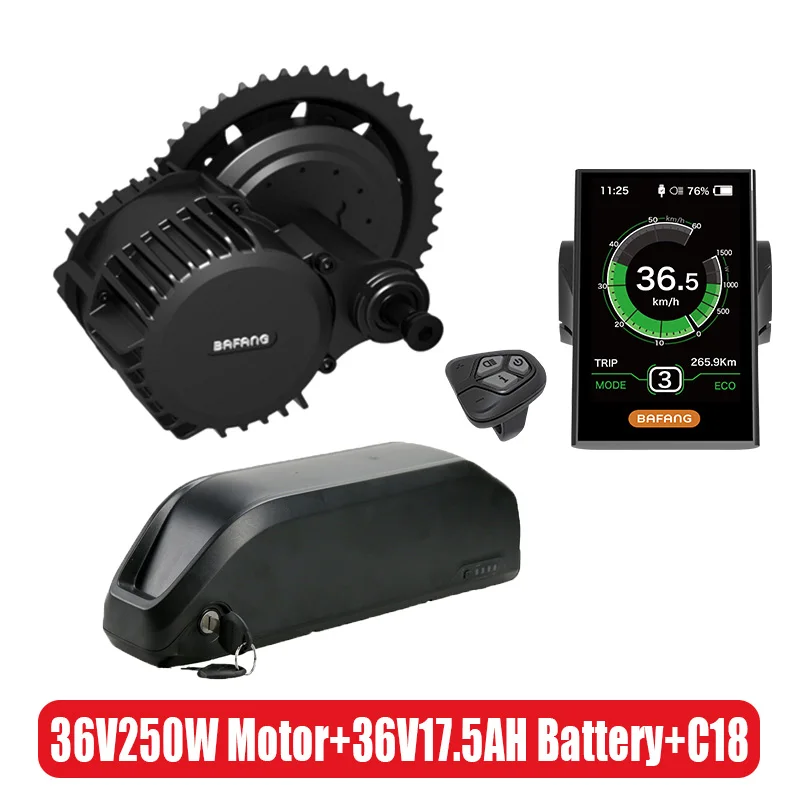 36V250W 36V17.5 C18 Bafang BBS01 BBS01 е-байка 36В 250 Вт Mid Мотор привода Conversie комплект с Батарея е-байка 36В 15,6/20AH 8fun Батарея для е-байка конверсионный набор - Цвет: 36V250W 36V17.5 C18