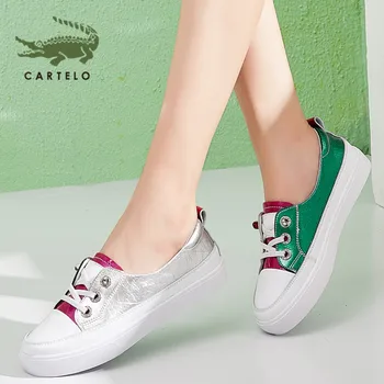 

CARTELO fashion women's shoes shallow flat shoes Korean breathable small white shoes wild sports shoes women