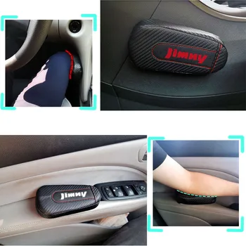 

Car Styling for Suzuki Jimny 1pc Carbon Fiber Leather Leg Cushion Knee Pad Armrest Pad Interior Car Accessories