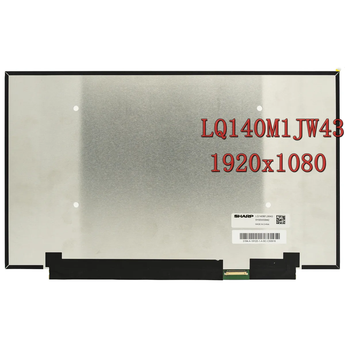 

14,0 "IPS ноутбук Экран 72% NTSC ЖК-дисплей Экран светодиодный Martrix Дисплей FHD1920x1080 EDP 30 контактов LQ140M1JW43