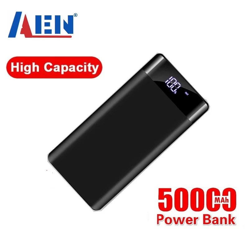 50000mAh Powerbank Portable Charging Poverbank Mobile Phone External Battery Charger Power Bank for Iphone Xiaomi Samsung