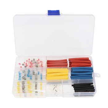 

135Pcs Waterproof Heat Shrink Insulated Seal Solder Butt Terminals Solder Electric Wire Connectors Terminal & Heat Shrink Tube