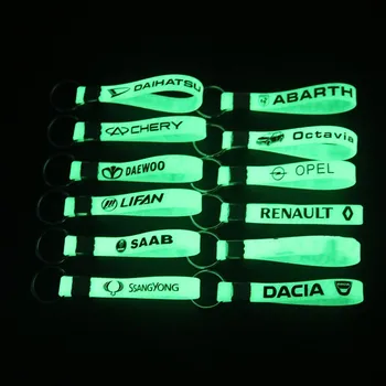 

New Luminous Silicone Keychain Car Key Ring For Renault Opel Dacia Saab Chery Ssangyong Daewoo Lifan Octavia Abarth Car Styling