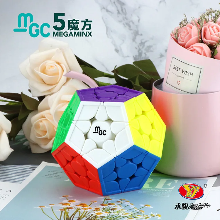YongJun MGC Magnetic Megaminx 3x3 Speed Cube Stickerless 3D Twist Competition Cubo Magico Educational Toy Safe ABS