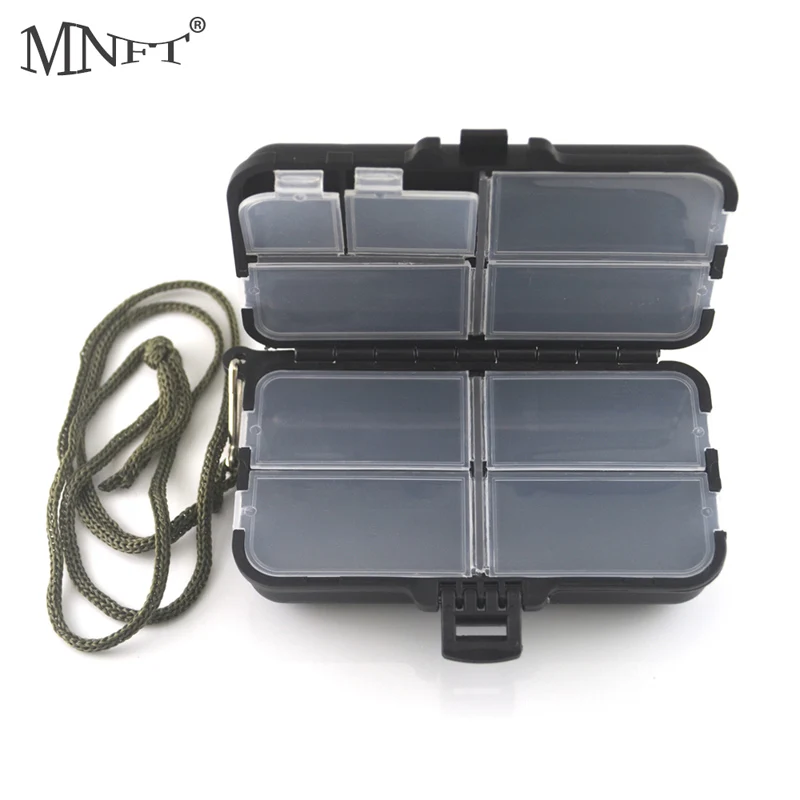 MNFT 1Pcs Double Layers Fly Fishing Box 9 Compartments Hook Minnow