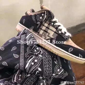 

2020 TOP Travis Scottss x SB Dunks Low Parachute Beige Petra Brown Black Men Women Running Shoes Sports Sneakers