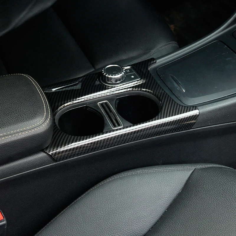 Карбоновый Abs хромированный подстаканник Накладка для Mercedes Benz A/Gla/Cla класс C117 W117 W176 X156 2012-17 Amg автомобильный аксессуар для Lhd