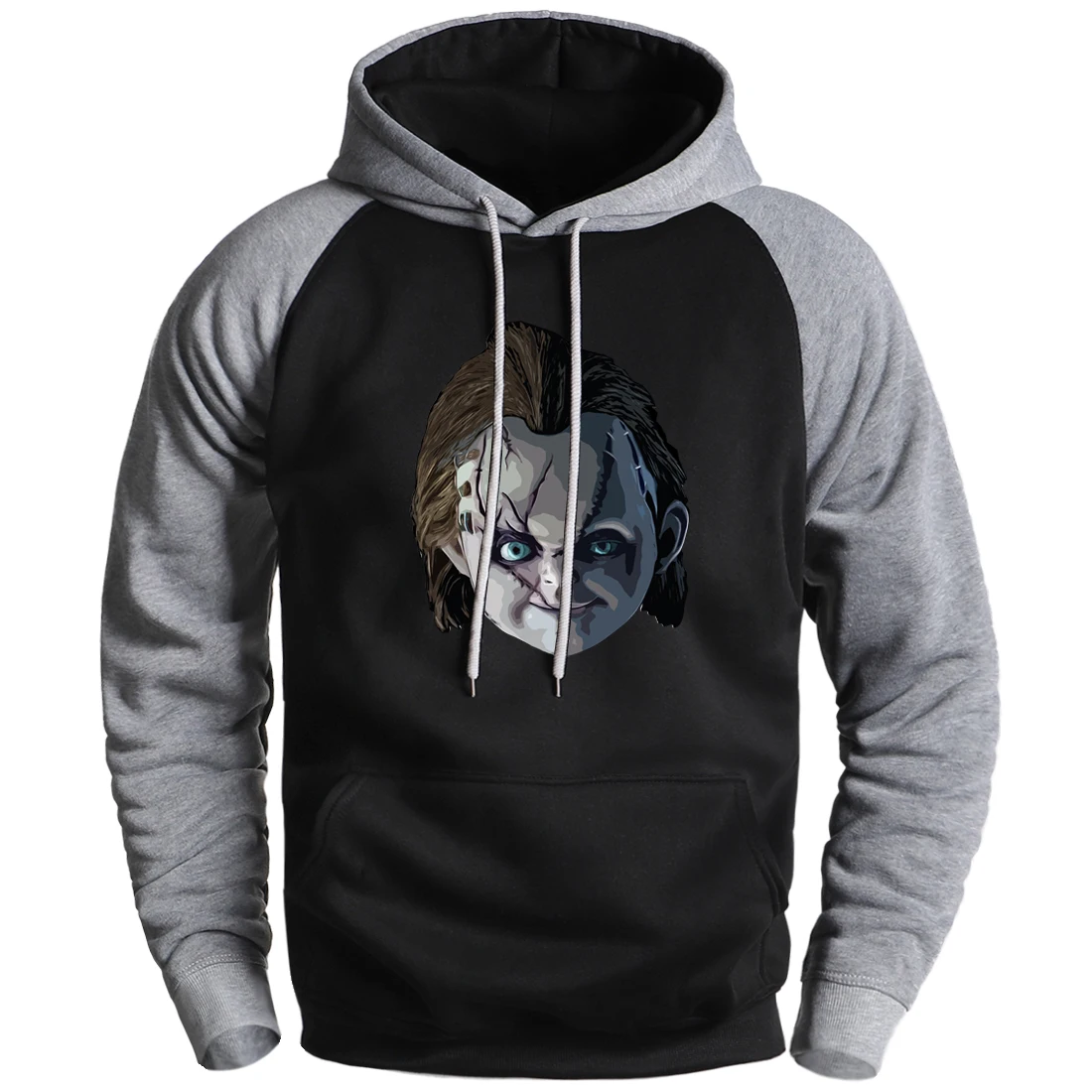 

It is Firday 13th Print Warm Fleece Sweatshirt Hooded Man Long Sleeve Fashion New Arrival Raglan Hoodies Outdoor Warm Sportswear