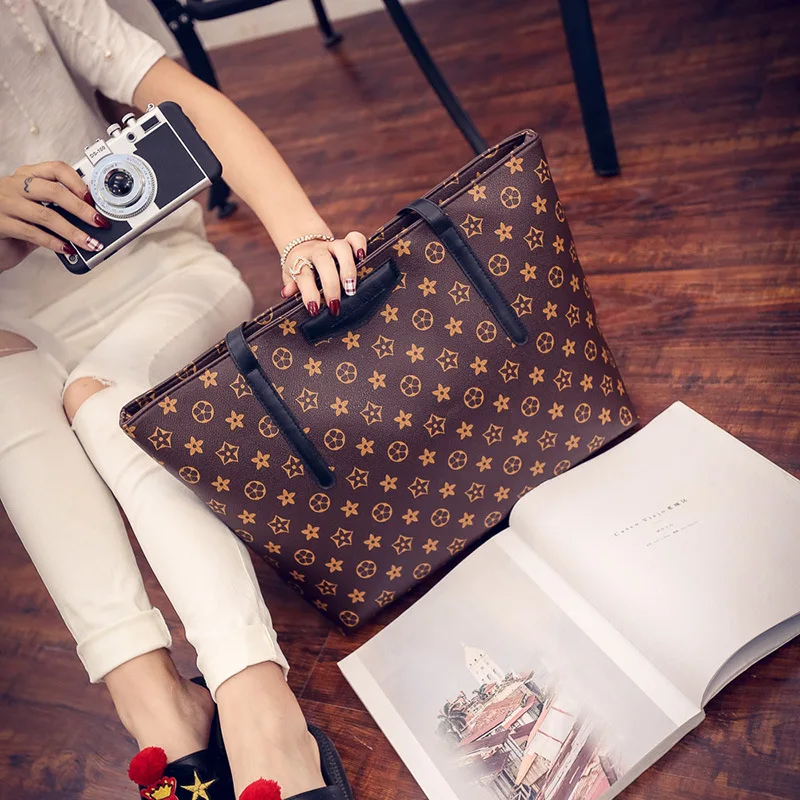 

2019 Spring And Summer New Style Europe And America Big Brand Fashion WOMEN'S Bag Big Bag Handbag Single-shoulder Crossbody Bag