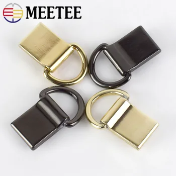 

Meetee 5/10pc Bag Decoration Metal Buckles DIY handbag strap Side Hanging D Ring Hooks with Screw Hardware Accessories BF214