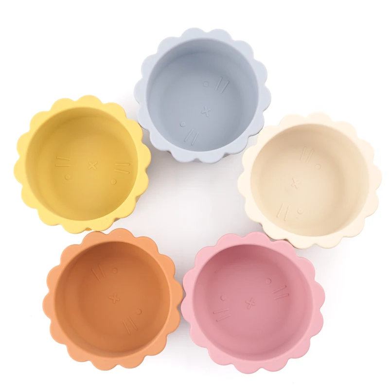 Children's Tableware Feeding Baby Learning Dishes Suction Bowl Lion Shape Food Plates Training Dishes Plates Newborn Accessorie 6