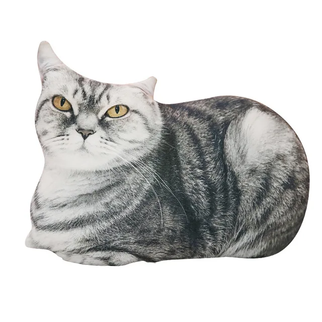 1 шт. 50 см 3D моделирование кошка плюшевая подушка милый кот диван спальня Подушка Детские игрушки украшение дома рождественские подарки - Цвет: black cat