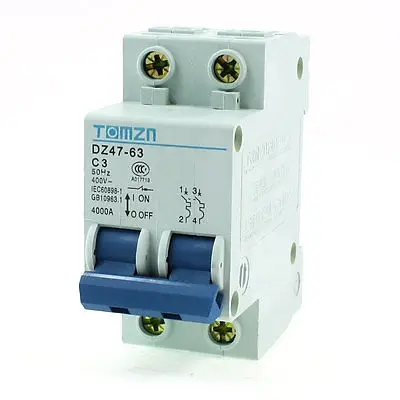 

AC 400V 3A 2P Overload Protection MCB Miniature Circuit Breaker