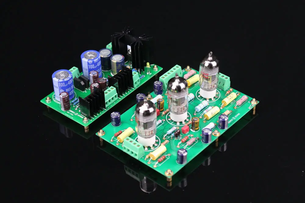 

ZEROZONE Собранный 12AX7 E834 RIAA MM трубка фонограф сценический усилитель + блок питания