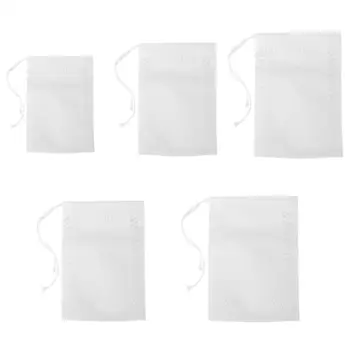 

50/100pcs Non-woven Storage Bags Home Tea Bags Reusable Empty Scented Drawstring Pouch Seal Filter Cook Herb Spice Pouch