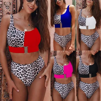 

Sexy Lingerie Set Women Leopard Printed Buckle Push-Up Padded Set #4n12