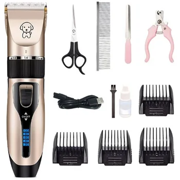 

usb Rechargeable Pet Dog Hair Trimmer Animal Grooming Clippers Cat Cutter Machine Shaver Electric Scissor Clipper 110-240V AC