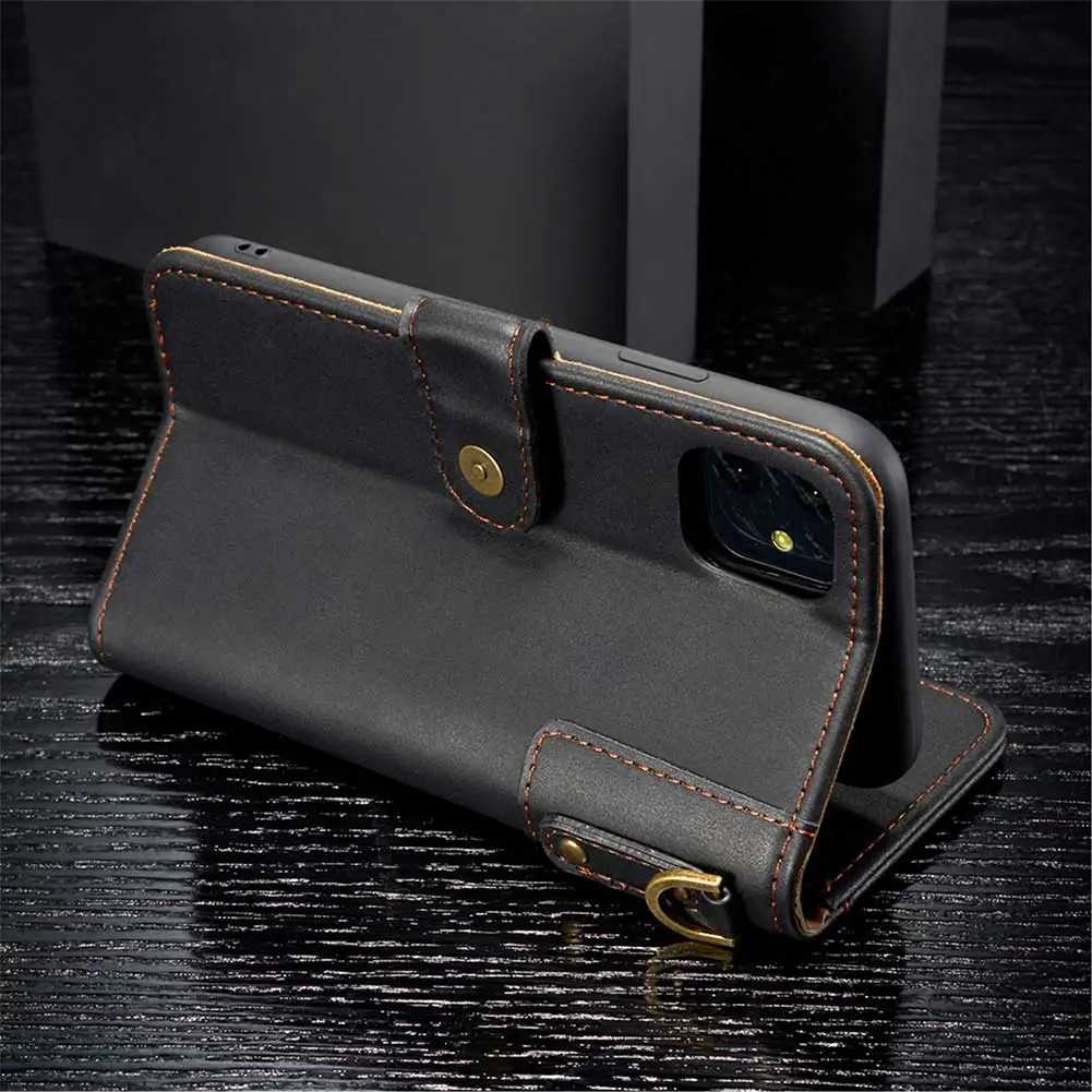 Многофункциональный чехол-кошелек для iPhone 11Pro 5," 11 6,1" 11Pro MAX 6," PU кожаный флип-ремешок для телефона iPhone 11 PRO