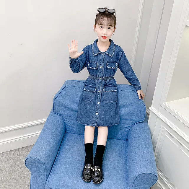 girls blue jean dress