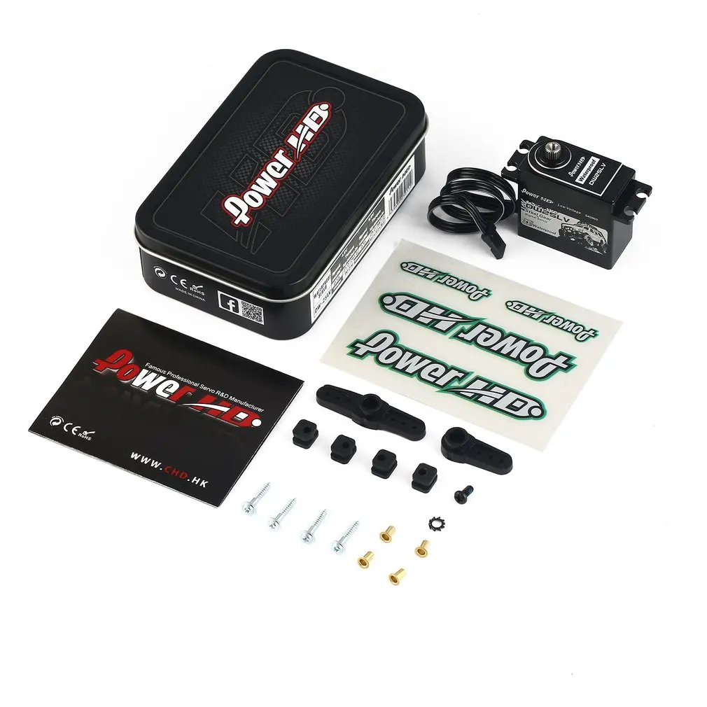 Мощность HD DW-25LV Водонепроницаемая металлическая передача цифровая Coreless Servo с 25 кг