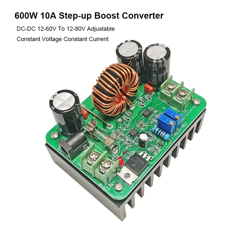 DC-DC 600W 10A 12-60V to 12-80V Step-up Boost Converter Constant Voltage Current Adjustable High Power Module | Обустройство дома