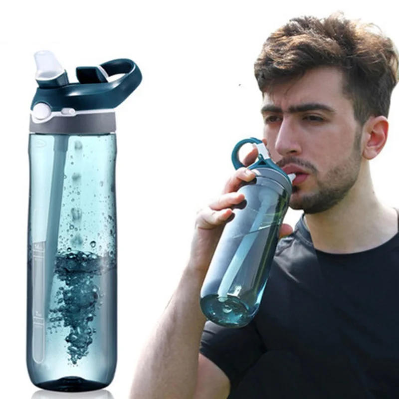 

Creative new outdoor hook-type handle bouncing nozzle with lock button large-capacity sports bottle Shaker Water Bottle