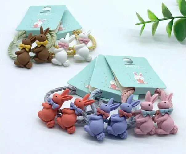 36 компл./лот 10 шт./компл. DIY простой мульти смолы мультфильм Animlas резинки эластичные резинки для волос Инструменты для укладки волос аксессуары HA1617