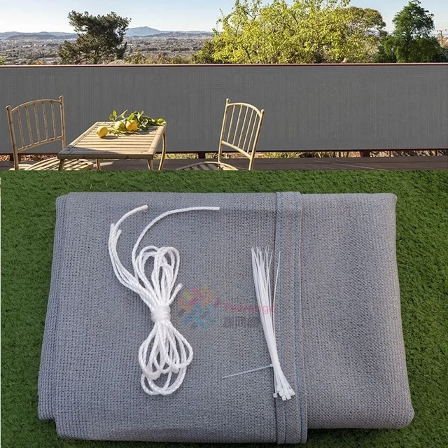 Három Típusú Minőségi Szürke Sárga, Uv-Ellenes Napfényellenes Nettó Testreszabott Otthoni Kert Veranda Védő Kerítés Erkély Fényvédő