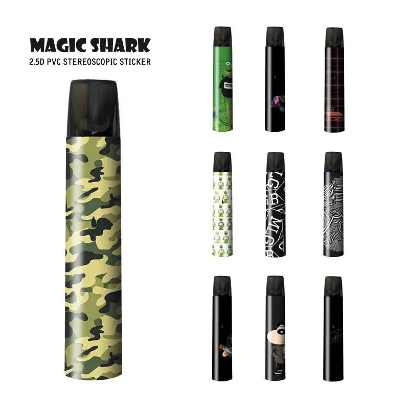 

Magic Shark Crayon Shinchan Batman Wonder Woman Frog 2.5D PVC Vape Kit Pod Sticker for Relx Cover Film Case for Relx