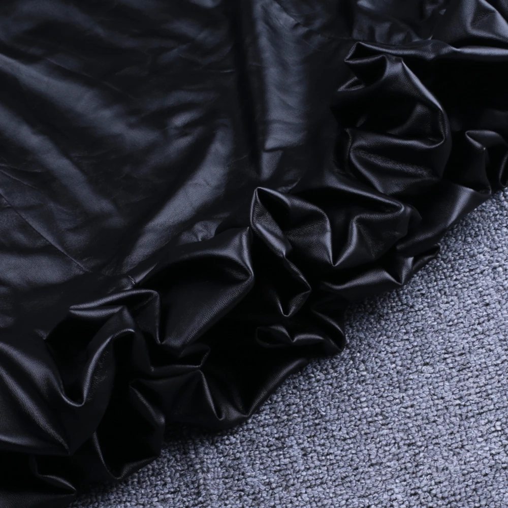 Комбинезон женский черный Вечерние Платье с квадратным вырезом короткий рукав мини рифленая кромка платье обтягивающее с сеткой черный