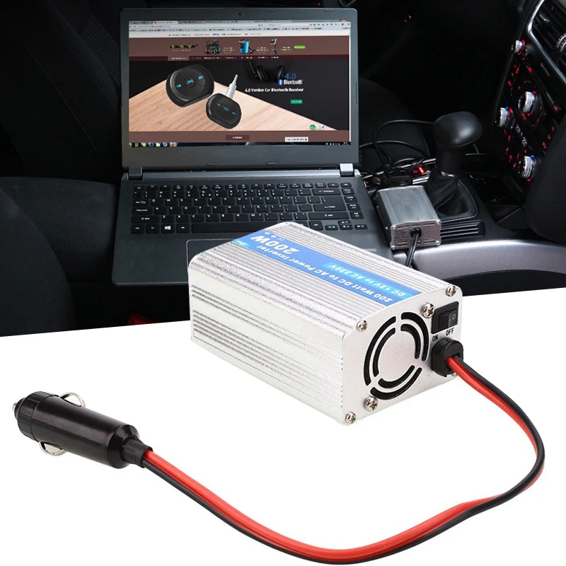 200w преобразователь напряжения автомобиля Питание адаптер конвертер 12v 220v компьютер DVD