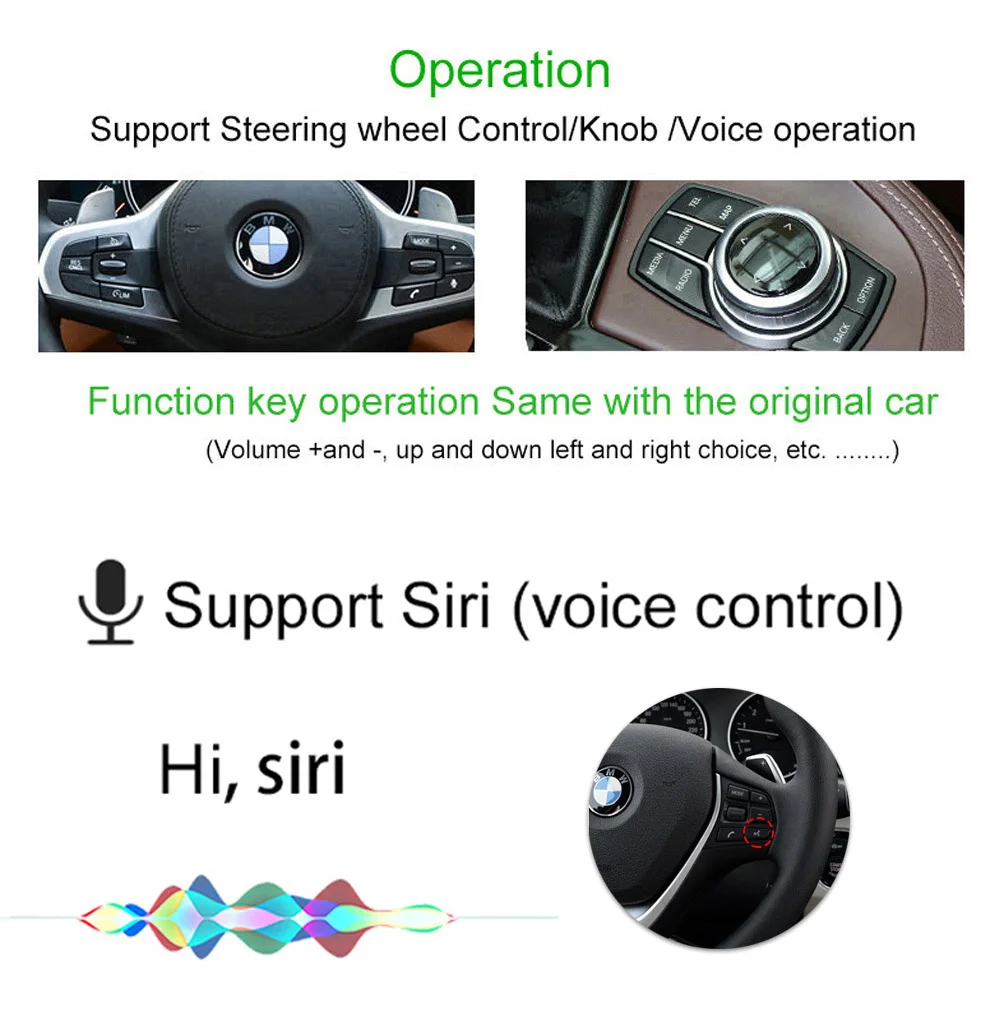 Carlinkit беспроводной комплект для модернизации системы CarPlay BMW F20 F21 F44 F52 EVO System 2017