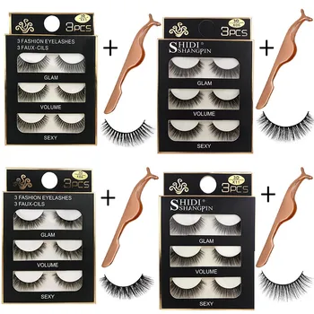 

SHIDISHANGPIN eyelashes set natural soft eyelashes extension kit 3d mink eyelashes false lashes 3d cilios maquillaje for beauty