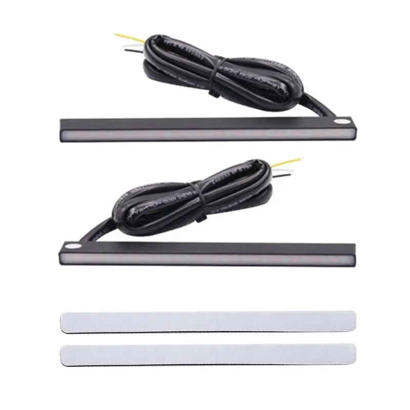 

2Pcs DC12V DRL LED Running Light Multifunctional Driving Lamp Turn Signal For ATV UTV Motorcycle Automobiles Cars Truck qiang