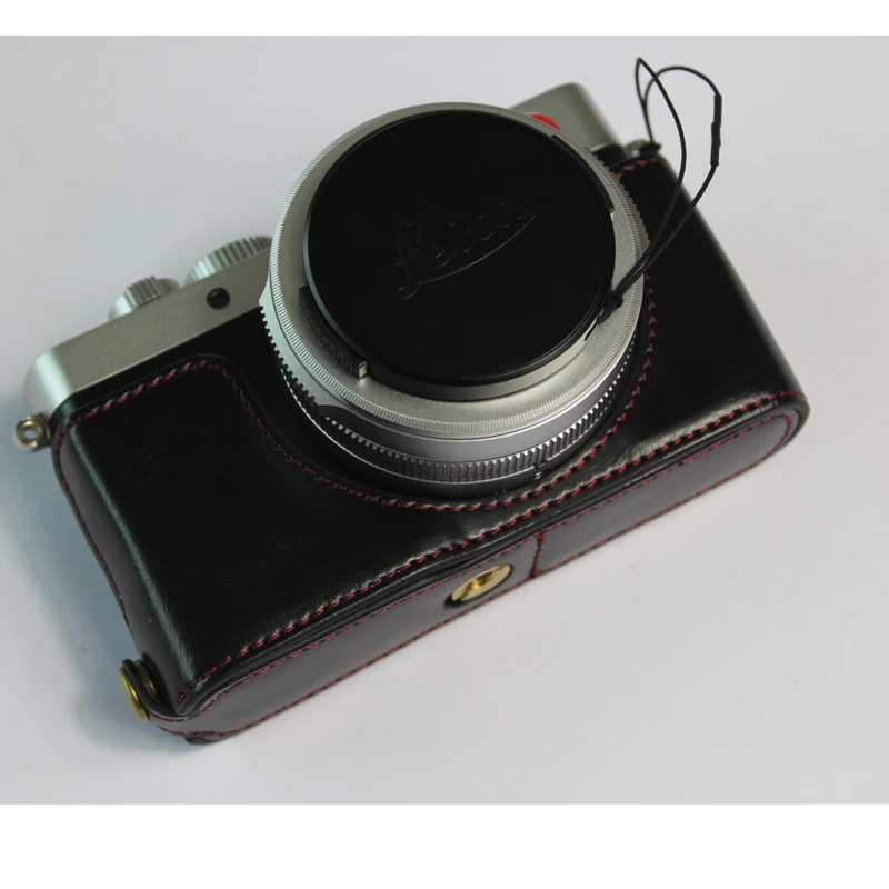 Из искусственной кожи чехол для leica D-LUX7 d-lux 7 d7 чехол для портативной камеры Половина Чехол с отверстием батареи из натуральной кожи