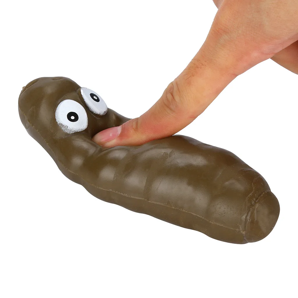 Squishy Toys Funny Toys Novelty Squeeze Turd Stretchy Poo Stress Relief Squeeze Hand Fidget Relax Anti Stress Prank Poop Toys