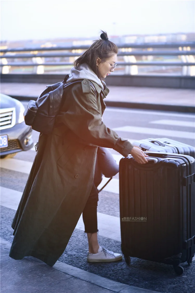 Beste UK Brand New Fashion 2019 Fall Herfst Casual Double Breasted Eenvoudige Klassieke Lange Trenchcoat met Riem Chic Vrouwelijke windjack