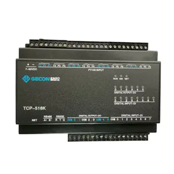 

8-channel PT100 temperature acquisition 8DI digital input 6DO output Industrial Ethernet IO module4~20mA Communication10/100Mbps