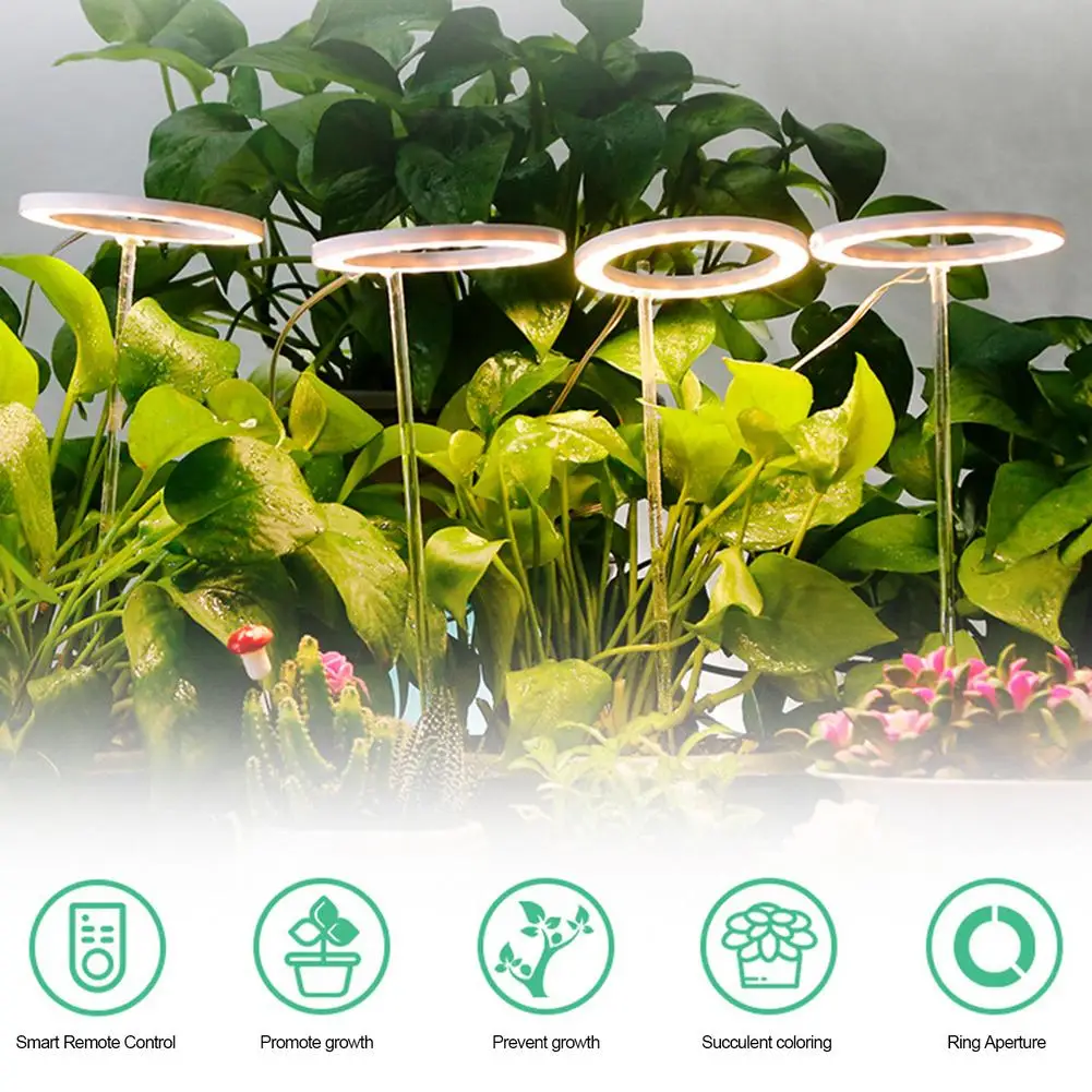 Angel Ring Grow Light 5V USB Phytolamp For Plants Led Full Spectrum Lamp For Indoor Plant Seedlings Home Flower Succulet