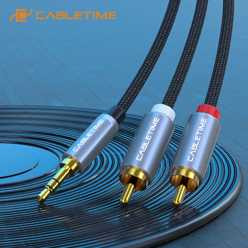 Кабель-удлинитель CABLETIME с 2RCA на 3 5 мм кабель Aux 2Rca разъем C099 | Электроника