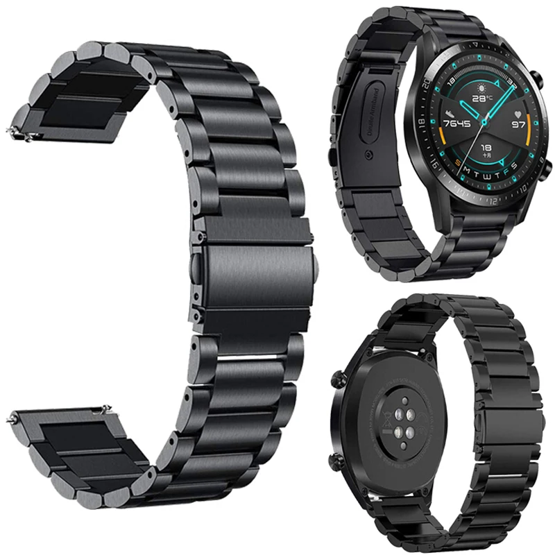 22 мм металлический ремешок для Huawei Watch GT/GT2 46 Honor Magic смарт браслет из нержавеющей