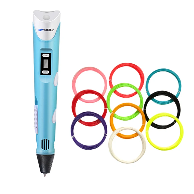 

Myriwell Rp-100B Rp-200A 3D Printing Pen 1.75Mm Abs Smart 3D Drawing Pens with Filament Led Display for the Kids Gifts 1 Eu Plug