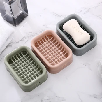 

Soap Holder Sink Sponge Drain Box Soap Storage Container Drying Rack brush Case Toilet Shower Double Tray Box Bathroom Kitchen