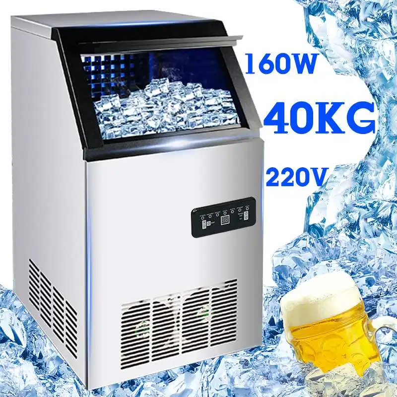 

Efficient 40KG /24H 220V Electric Automatic Cube Ice Maker Commercial or Home Use Ice Making Machine 160W 40KG /24H Ice Maker