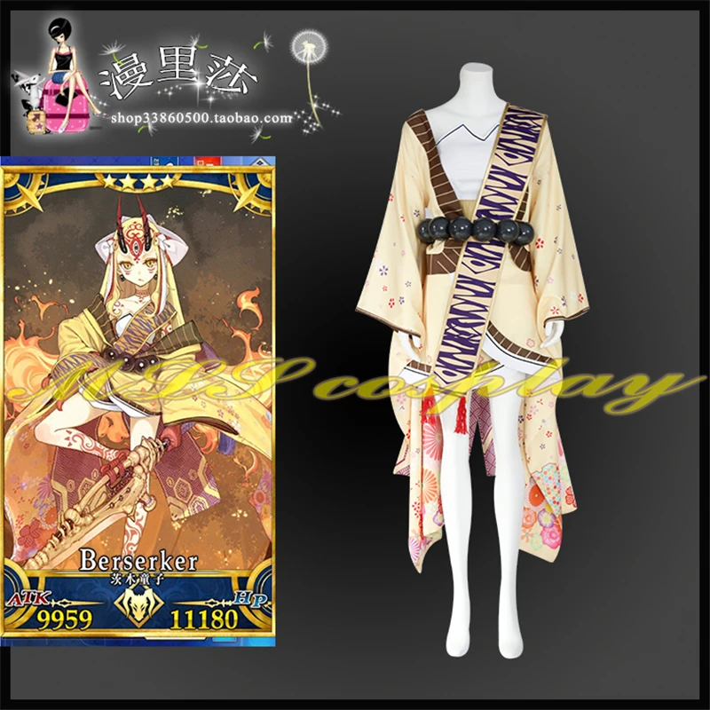 

Anime Fate Grand Order Ibaraki Doji Kimono Dress Cosplay Costumes Halloween Carnaval Outfit H