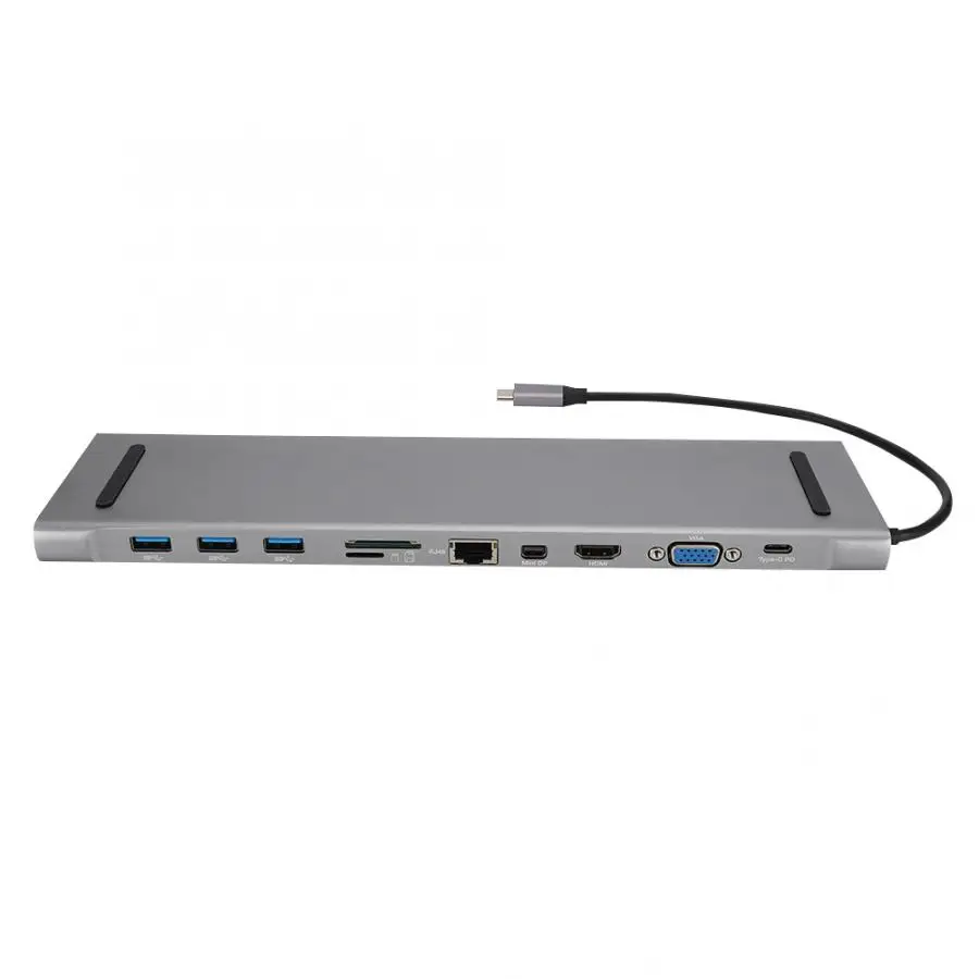 11 в 1 USB 3,1 type-C док-станция концентратор ноутбук подставка для ноутбука Настольный