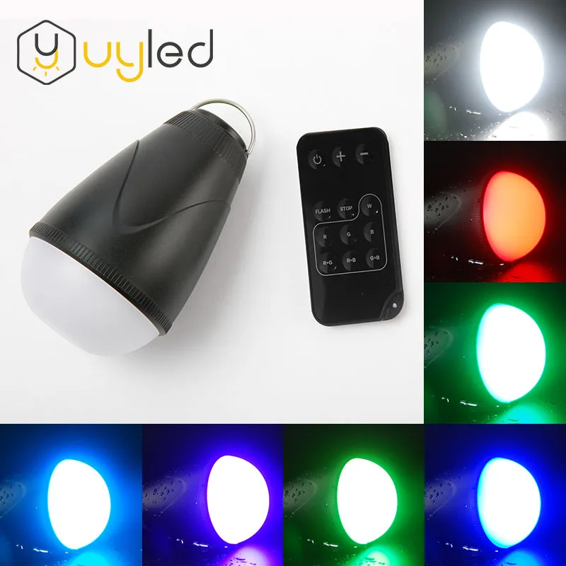 Кемпинговый водонепроницаемый RGB светильник с дистанционным управлением 1 5